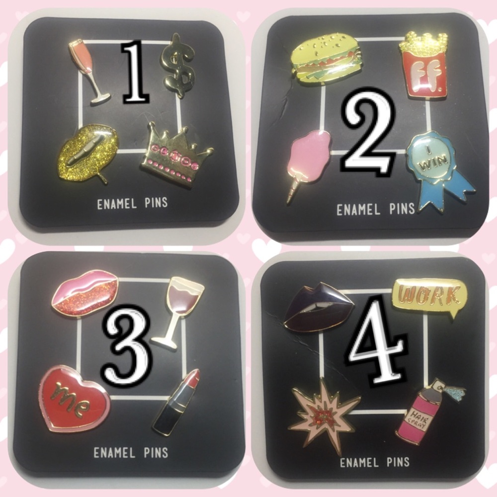 Enamel glossy fashion pins celebration lips A25